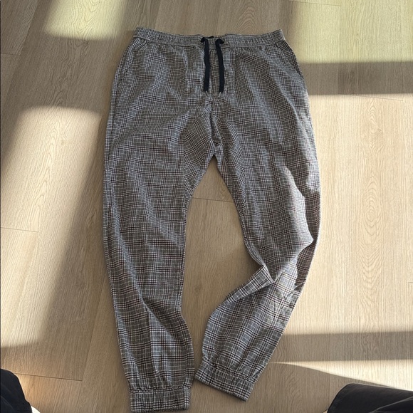 Zanerobe Men's Checkered Joggers - Black and White 36”